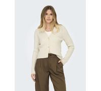 ONLY - Cardigan in maglia grigio cresta d'onda-Bianco 34