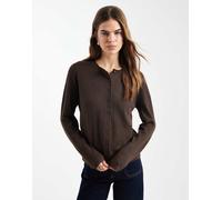 ONLY - Cardigan in maglia marrone cioccolato 34
