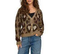 Only cardigan misto lana in fantasia marrone L