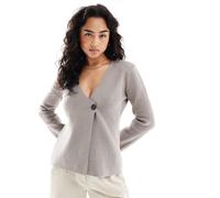 ONLY - Cardigan strutturato color pietra con scollo a V-Neutro 40