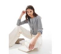 ONLY - Cardigan strutturato in maglia grigia a coste-Grigio 38