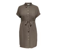 ONLY Carmakoma Abito camicia 'CARMetta' cioccolato Donna - Abbigliamento - Taglie comode - Abiti - Abiti camicia ONLY Carmakoma 44