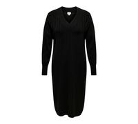 ONLY Carnew Tessa L/S Midi V Dress Noos Knt Abito Lavorato a Magli, Nero, S Donna