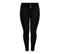 ONLY Carmakoma Caranna HW SK Ank Jeans Black, Nero, 44W x 34L Donna
