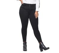ONLY Carmakoma CARANNA HW SK Ank Jeans Black, Nero, 54W x 32L Donna