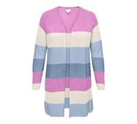 ONLY Carmakoma Caratija L/S Stripe Cardigan Knt, Rosa Fucsia, M Donna