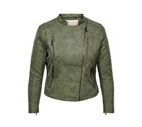 ONLY Carmakoma Caravana Faux Leather Biker Otw Giacca, Kalamata, 3XL Donna