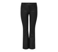ONLY Carmakoma Carblush Mid Flared Coated Pnt Noos Pantaloni, Nero, 50W x 32L Donna