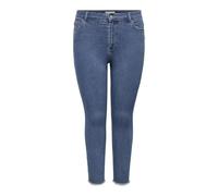 ONLY Carmakoma Carhush Mid Skinny AK RW DNM Akm186 Noos, Media Blu Denim, 50W x 30L Donna