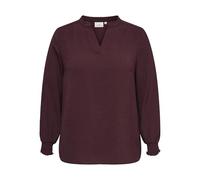 ONLY Carmakoma Carmetta Life - Top con Scollo a V Wvn Noos, Tawny Port, 52
