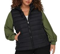 ONLY CARMAKOMA Carnew Tahoe Hood Waistcoat Otw Noos Gilet Trapuntato, Nero, M Donna