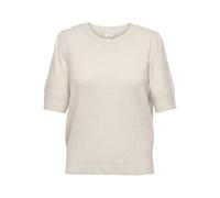 ONLY Curve - Maglione a maniche corte color crema-Bianco XL