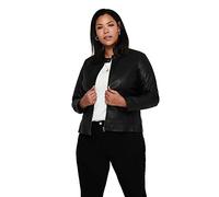 Only Curve - Giacca in pelle sintetica nera-Nero 54