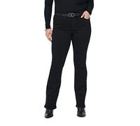 Only Curve - Sally - Jeans a zampa a vita alta neri-Nero 46 L32