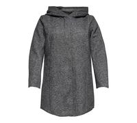 Only Carmakoma Carsedona - Cappotto da Donna Grigio Scuro mélange L