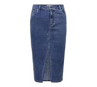ONLY Carmakoma Carsiri Front Slit Skirt DNM Gua Noos Gonna, Media Blu Denim, 50 Donna