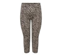 ONLY Carmakoma Cartime Life Calf AOP Leggings Noos, Nero, XL Donna