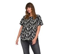 ONLY Carmakoma Carvica Life SS Top Wvn Noos, Black/AOP:581 Black Scarlett, 48 Donna