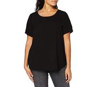 Only Carmakoma CARVICA SS AOP Top Noos T-Shirt, Nero, 60 Donna