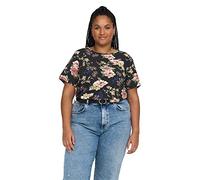 ONLY CARMAKOMA Carvica SS Top Wvn Noos Camicia da Donna, Black/AOP:Lena Flower, 50