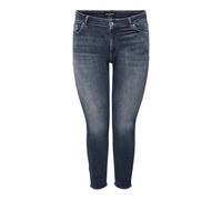 ONLY CARMAKOMA Carwilly Life Reg SK Ank RW Rea422 Noos Jeans, Blue Black Denim, 52W x 32L Donna