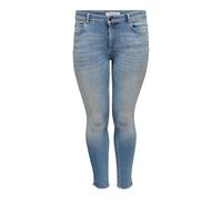 ONLY Carmakoma CARWILLY Reg Ank SK Jeans REA1467 Noos, Light Blue Denim, 42/32 Donna