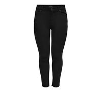 ONLY CARMAKOMA Carwilly Reg SK AK Raw Rea2343 Noos Jeans da Donna, Nero, 44/32