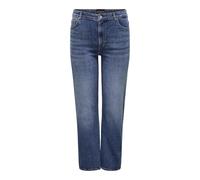 ONLY Carmakoma Carwilly Tai021 Mid Straight DNM, Blu Jeans Scuro, 44W x 32L Donna