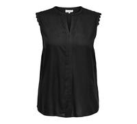 ONLY Carmakoma Carmumi SL Top T-Shirt, Nero, 46 Donna