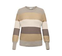 ONLY Carmakoma Maglione da Donna Carnew Daria L/S a Righe Knt, Grigio Piuma, XL