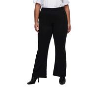 Only Curve - Carpever - Pantaloni a zampa a vita alta neri-Nero XL