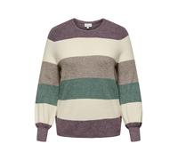ONLY Carmakoma Pullover 'CARNew ' marrone sfumato / abete / lilla sfumato / bianco Donna ONLY Carmakoma XL-XXL marrone sfumato / abete / lilla sfumato / bianco