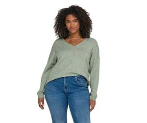 ONLY Carmakoma Pullover da Donna Carmargareta LS Knt Noos Maglione, Basilico/Dettaglio: Melange, XL