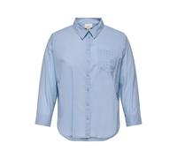 ONLY Carmakoma Shirt Carnew Lina Studs LS-Maglietta Wvn, Soft Chambray, 52 Donna