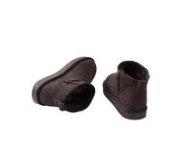 Only CB Women's Classic Ultra Mini Ankle Boot, Mini Boots for Women, Comfortable Warm Suede Leather Winter Short Ankle Boots Faux Fur Lined Outdoor Anti-Slip Snow Boots (38,Coffee)