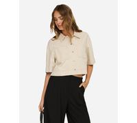 Only Cleo Maisa Crop W - Camicia - Donna - Beige S