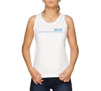 Only Commit TO Master - Programming Canotta T-Shirt Donna Bianca