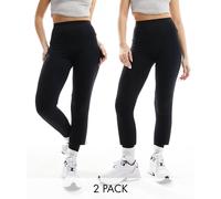 Only - Confezione da 2 paia di leggings neri-Nero XL L32