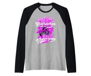 Only Cool Grandmas Ride Motorcycles Frase per Le Mamme Maglia con Maniche Raglan