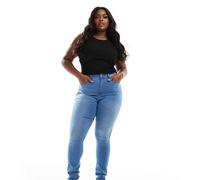 Only Curve - Augusta - Jeans skinny a vita alta blu lavaggio chiaro 42 L30