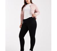 Only Curve - Augusta - Jeans skinny a vita alta neri-Nero 42