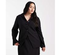 Only Curve - Blazer strutturato nero in coordinato 52