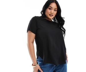 Only Curve - Blusa a maniche corte nera-Nero 50