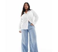Only Curve - Camicia bianca in pizzo-Bianco S