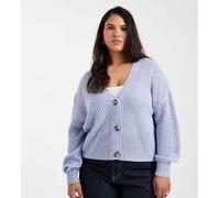ONLY Curve - Cardigan blu con scollo a V L