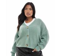 ONLY Curve - Cardigan verde chiaro con scollo a V S