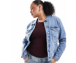 Only Curve - Giacca di jeans azzurra-Blu 42