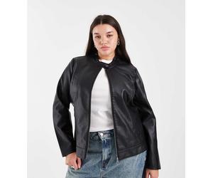 Only Curve - Giacca in pelle sintetica nera-Nero 54