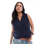 ONLY Curve - Gilet blu navy asimmetrico 54
