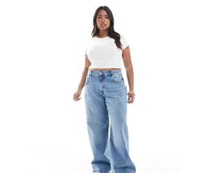 ONLY Curve - Juicy - Jeans a fondo ampio blu medio 50